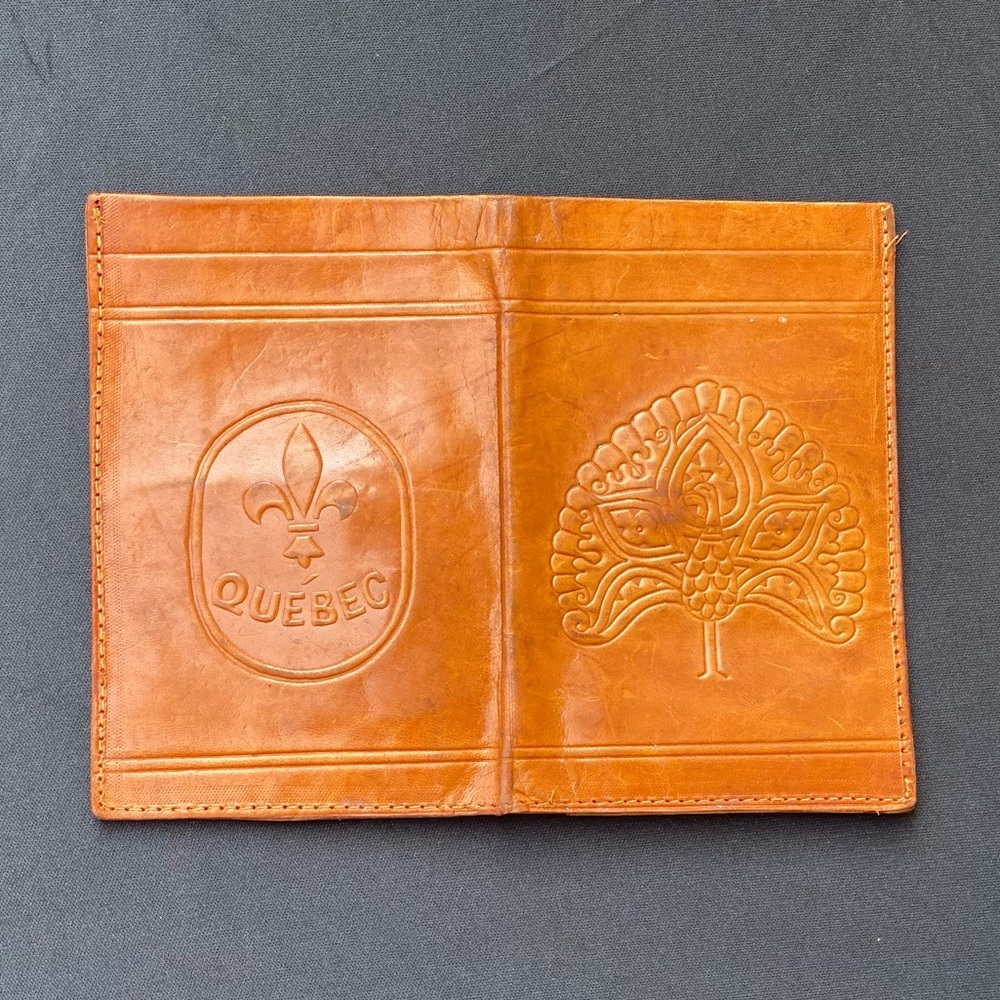 Vintage Souvenir Leather Quebec Wallet